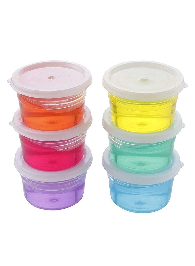 Promote Trader Combo of 6 Crystal Slime with Free Glitter and Clay Tools + Paper Straws for Kids Boys and Girls Age 3+ Years/Magic Mud Surprise Gift - Image 1